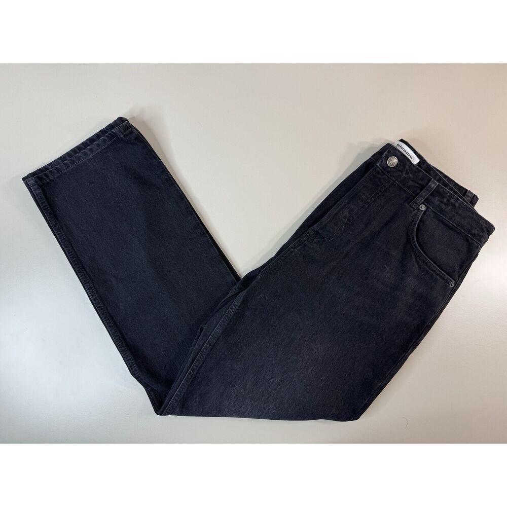 Reformation Black Straight Leg Jeans